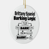 Brittany Spaniel Barking Logic Keramisch Ornament (Rechts)