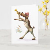 Brittany Spaniel - Bonne carte de voeux d'annivers (Fleur jaune)