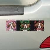 Brittany Spaniel Bumpersticker (Op auto)