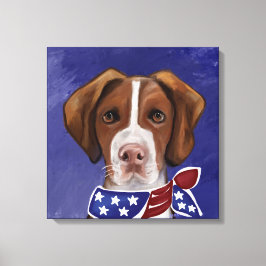 Brittany Spaniel Canvas Afdruk