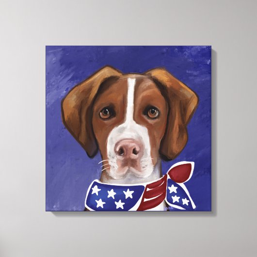 Brittany Spaniel Canvas Afdruk (Voorkant)