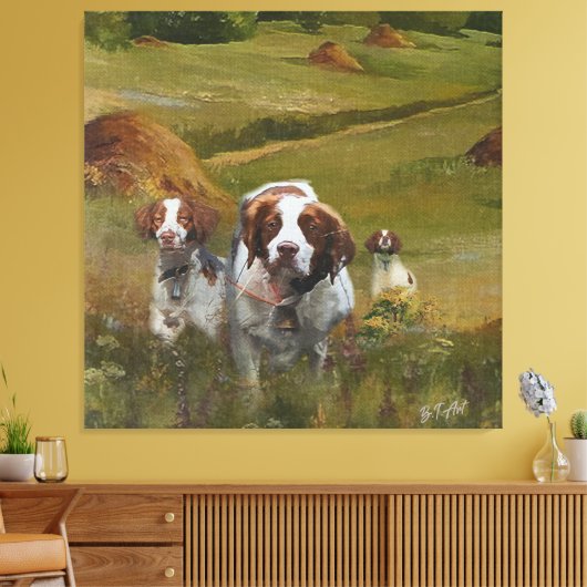 Brittany Spaniel Canvas Afdruk (Insitu (Woonkamer))