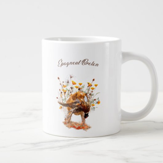 Brittany Spaniel, Chasse Pheasant Coffee Mug (Droite)