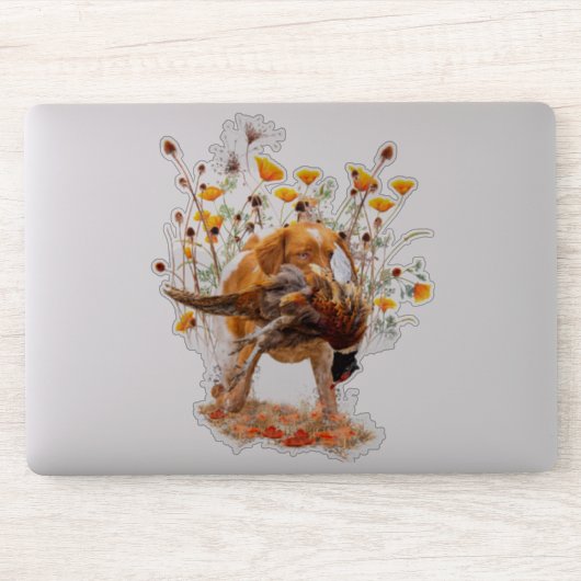 Brittany Spaniel, Chasse Sticker Pheasant (Ordinateur)