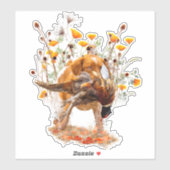 Brittany Spaniel, Chasse Sticker Pheasant (Feuille)