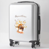 Brittany Spaniel, Chasse Sticker Pheasant (Sur valise)