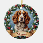 Brittany Spaniel Christmas Keramisch Ornament (Voorkant)