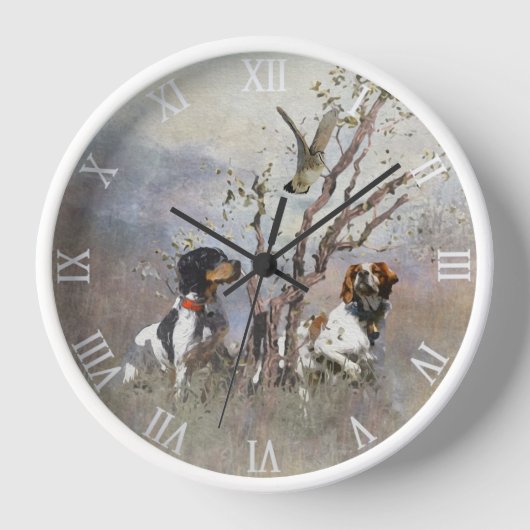 Brittany Spaniel Clock (Voorkant)