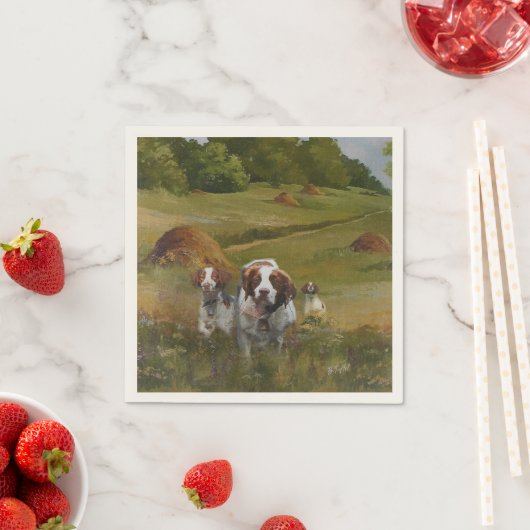 Brittany Spaniel Clock Servet (Insitu)