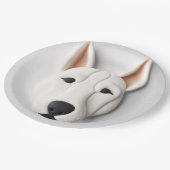 Brittany Spaniel Dog 3D geïnspireerd Papieren Bordje (Gekanteld)