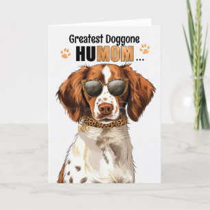 Brittany Spaniel Dog Greatest HuMOM Moederdag Feestdagen Kaart