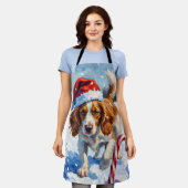 Brittany Spaniel Dog Pointing at Christmas Candy Schort (Gedragen)