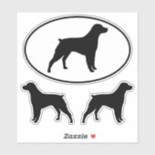 Brittany Spaniel Dog Silhouettes Vinyl Sticker Set (Vel)
