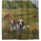 Brittany Spaniel Douchegordijn (Voorkant)