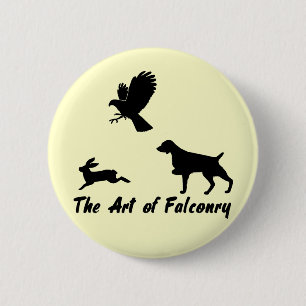 Brittany Spaniel en Falconry Ronde Button 5,7 Cm