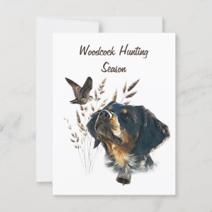 Brittany Spaniel en houtsnip Briefkaart