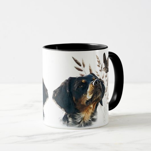 Brittany Spaniel en houtsnip Mok (Voorkant rechts)