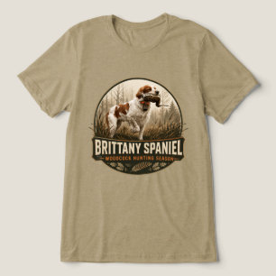 Brittany Spaniel en houtsnip Tri-Blend Shirt