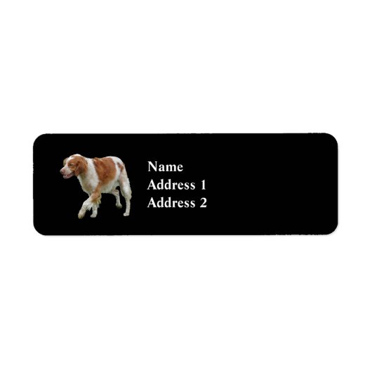 Brittany Spaniel Etiket (Voorkant)