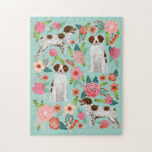 Brittany Spaniel Floral Legpuzzel