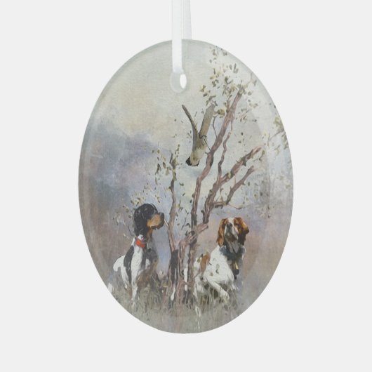 Brittany Spaniel Glas Ornament (Voorkant links)