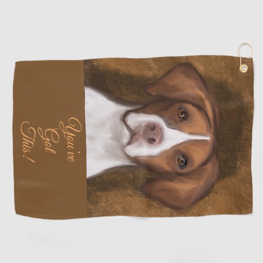 Brittany Spaniel Golfhanddoek (Horizontaal)