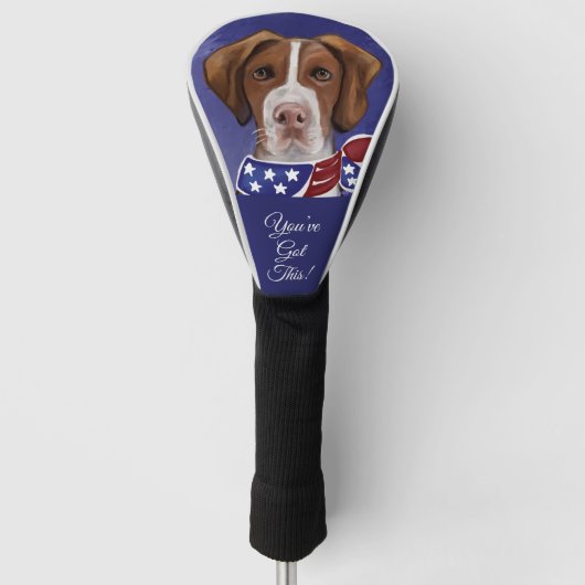 Brittany Spaniel Golfheadcover (Voorkant)