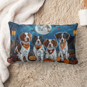 Brittany Spaniel Halloween Griezelig Kussen