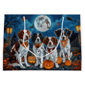 Brittany Spaniel Halloween Spooky Groot Cadeauzakje (Voorkant)