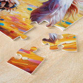 Brittany Spaniel Hond Acryl Art Print Hond Gift Legpuzzel (Zijkant)