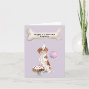 Brittany Spaniel hond feest versiering decoratie Feestdagen Kaart