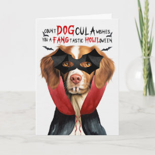 Brittany Spaniel Hond Grappige Graaf DOGcula Hallo Feestdagen Kaart