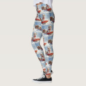 Brittany Spaniel Hond in Sledge Kerstmis Leggings (Links)