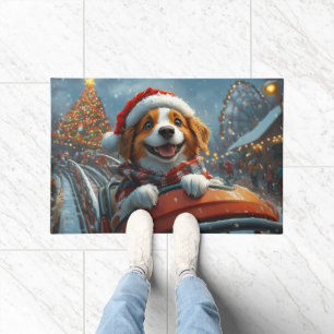 Brittany Spaniel hond kerst Deurmat