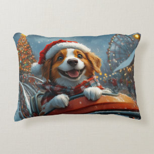 Brittany Spaniel Hond Kerstmis Accent Kussen