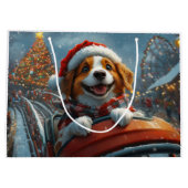 Brittany Spaniel Hond Kerstmis Groot Cadeauzakje (Achterkant)