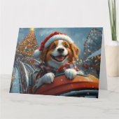 Brittany Spaniel Hond Kerstmis Kaart (Voorkant)