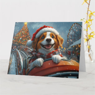 Brittany Spaniel Hond Kerstmis Kaart