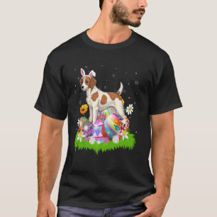 Brittany Spaniel Hond Pasen Eierjacht Konijn Oor E T-shirt