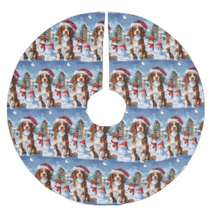 Brittany Spaniel hond Winter Wonderland Kerstmis Kerstboom Rok