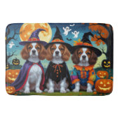Brittany Spaniel Honden Pompoen Halloween Grappig Badmat (Voorkant)