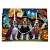 Brittany Spaniel Honden Pompoen Halloween Grappig Groot Cadeauzakje (Voorkant)