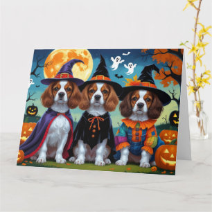Brittany Spaniel Honden Pompoen Halloween Grappig Kaart