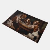 Brittany Spaniel Honden Spelen Poker Art Deurmat (Schuin)
