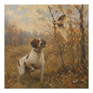 Brittany Spaniel – Houtsnip Jacht Kunst Foto Afdruk