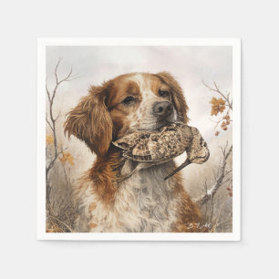 Brittany Spaniel & Houtsnipjacht Servet
