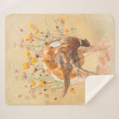 Brittany Spaniel, Hunting Pheasant Coffee Mok T-Sh Sherpa Deken (Voorkant (horizontaal))