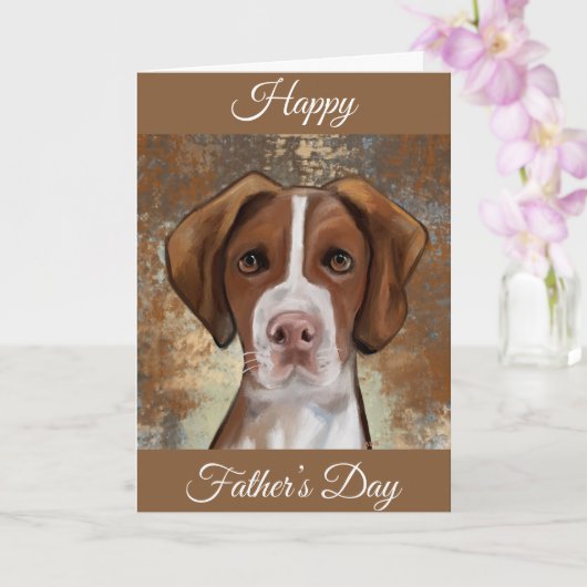 Brittany Spaniel Kaart (Orchidee)