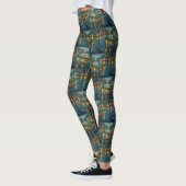 Brittany Spaniel Kerst Feestelijke reis Leggings (Links)