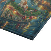 Brittany Spaniel Kerst Feestelijke reis Snijplank (Hoek)